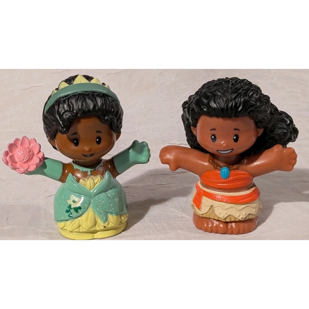 Fisher Price Little People Disney Moana Tiana Firefighter African American Lot - Picture 8 of 13